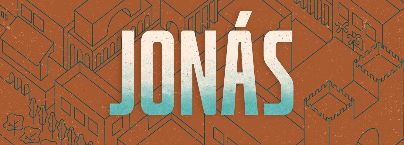 Spanish Jonah Series Graphic with Title over City Sketch