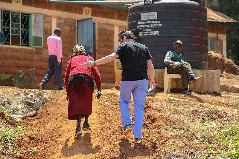 Walking to Medical Clinic