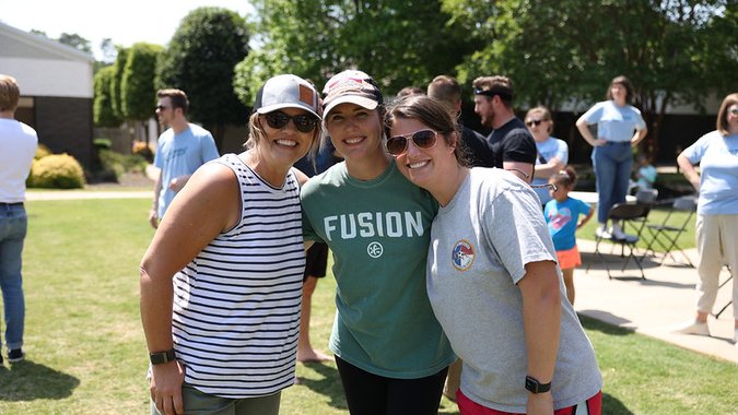 Staff at outdoor event