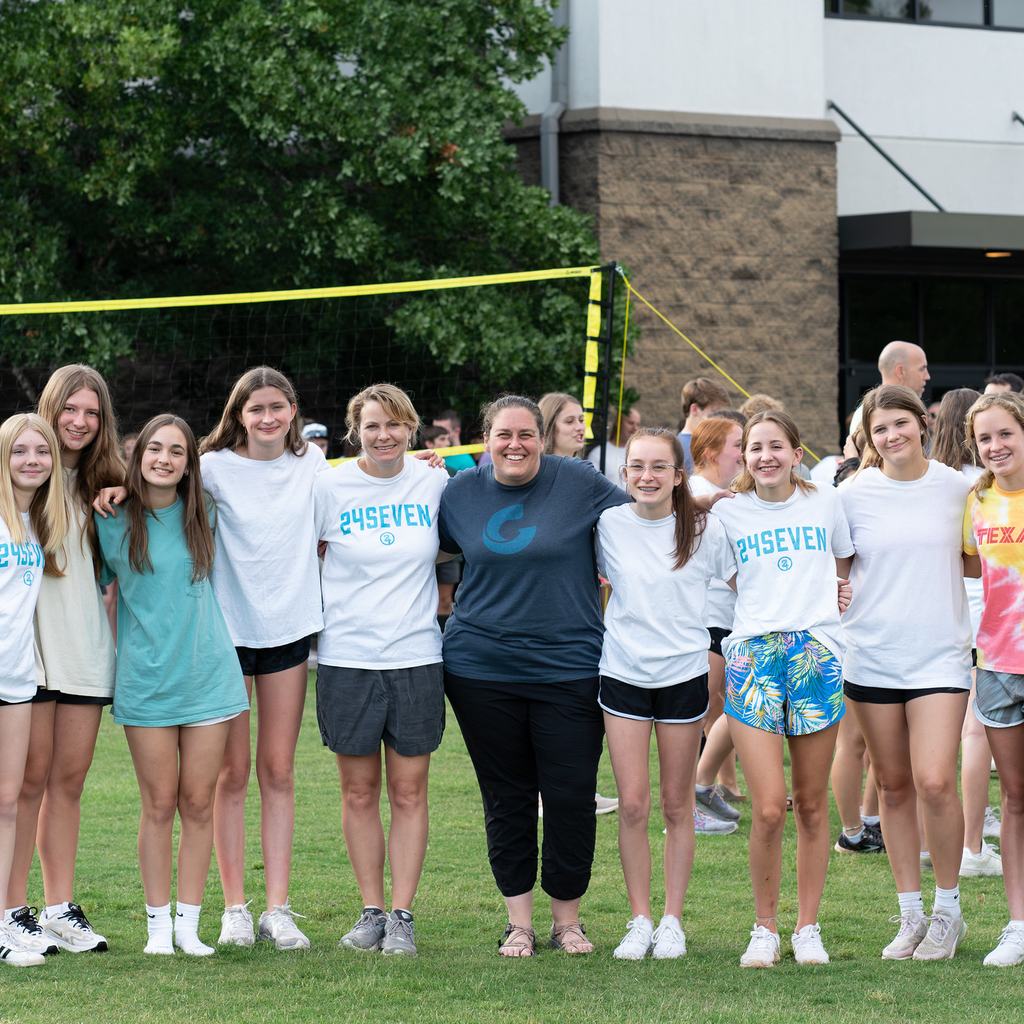 Forge students outside