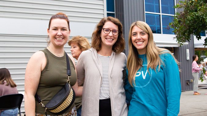 Women at outside gathering
