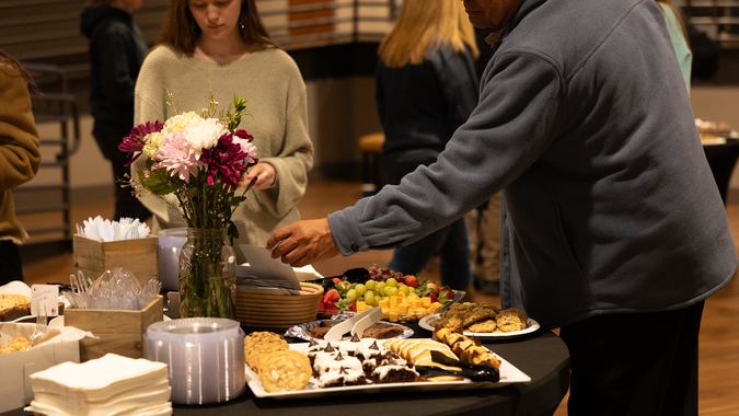 Gathering over hor d'oeuvres