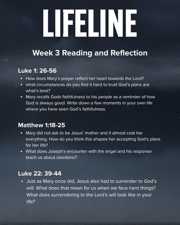 Lifeline - GCS Series Weekly Handout 5.5x8.5