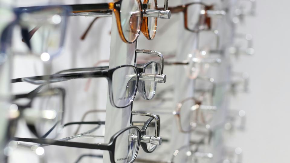 Glasses on sales rack