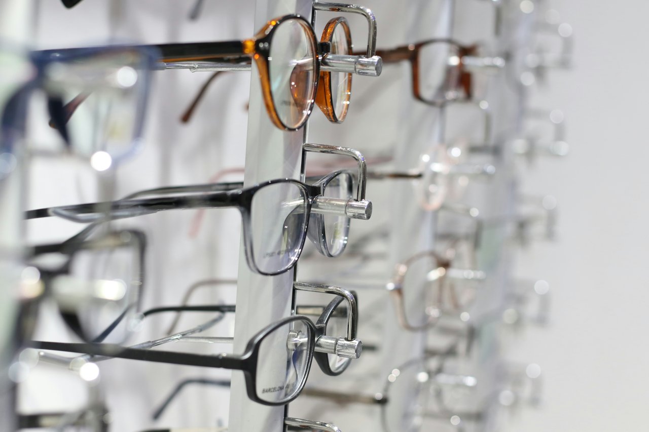 Glasses on sales rack