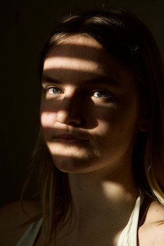 Woman Behind Shadows